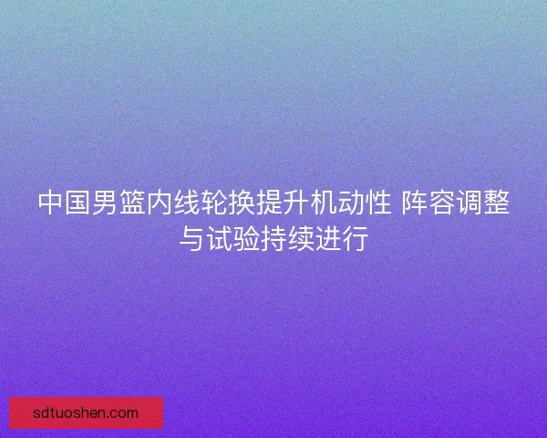中国男篮内线轮换提升机动性 阵容调整与试验持续进行